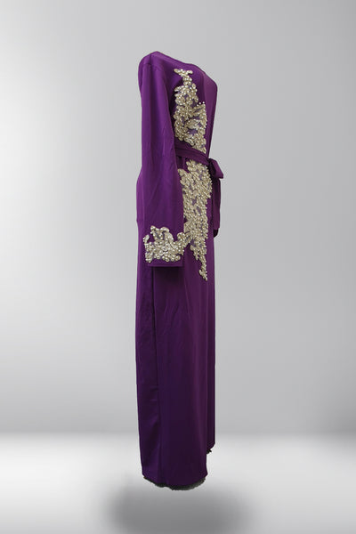 Zehra Belted Cape Sleeve Dress - Pansy Blossom