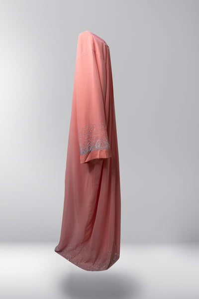 Ajwa Closed Abaya - Coral Blush