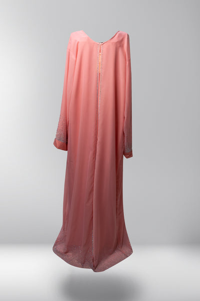 Ajwa Closed Abaya - Coral Blush